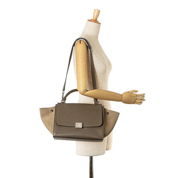 Celine Celine Trapeze Small Leather Suede Handbag Leather Handbag - Picture 9 of 9
